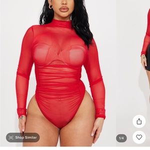 Fashion Nova obsessed with me mesh bodysuit black